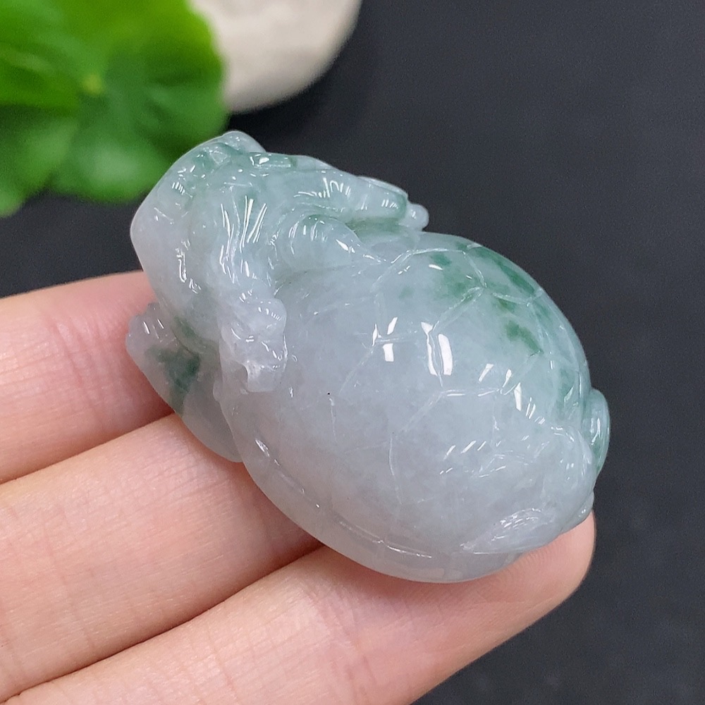 F33876480 JadeiteDragon Turtle Pendant Total Weight Approximately 33.8g