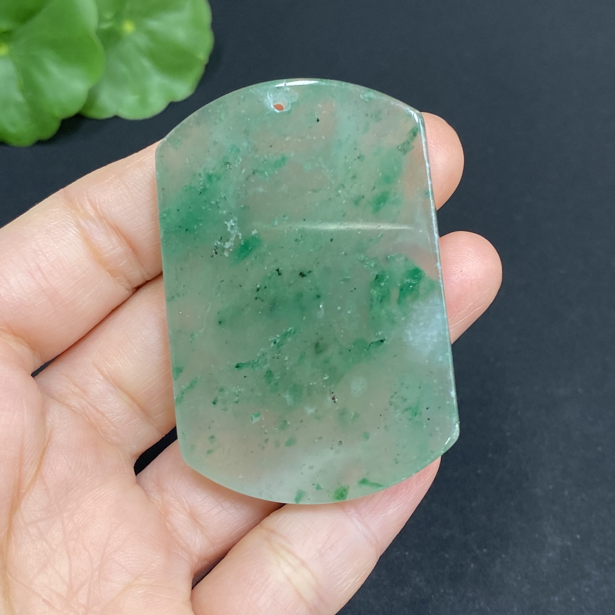 H32812616 African Emerald (Dulong Jade) Pendant