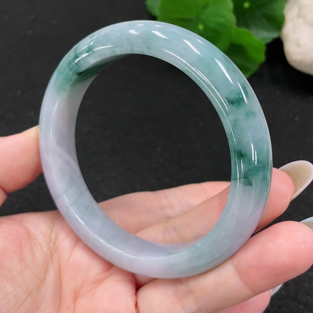 F33898730 Jadeite Round Bangle Size 58.3 Total Weight Approx. 61.8g