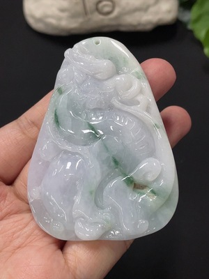 F28284282 Jadeite Kylin Pendant, Total Weight Approx. 54.9g