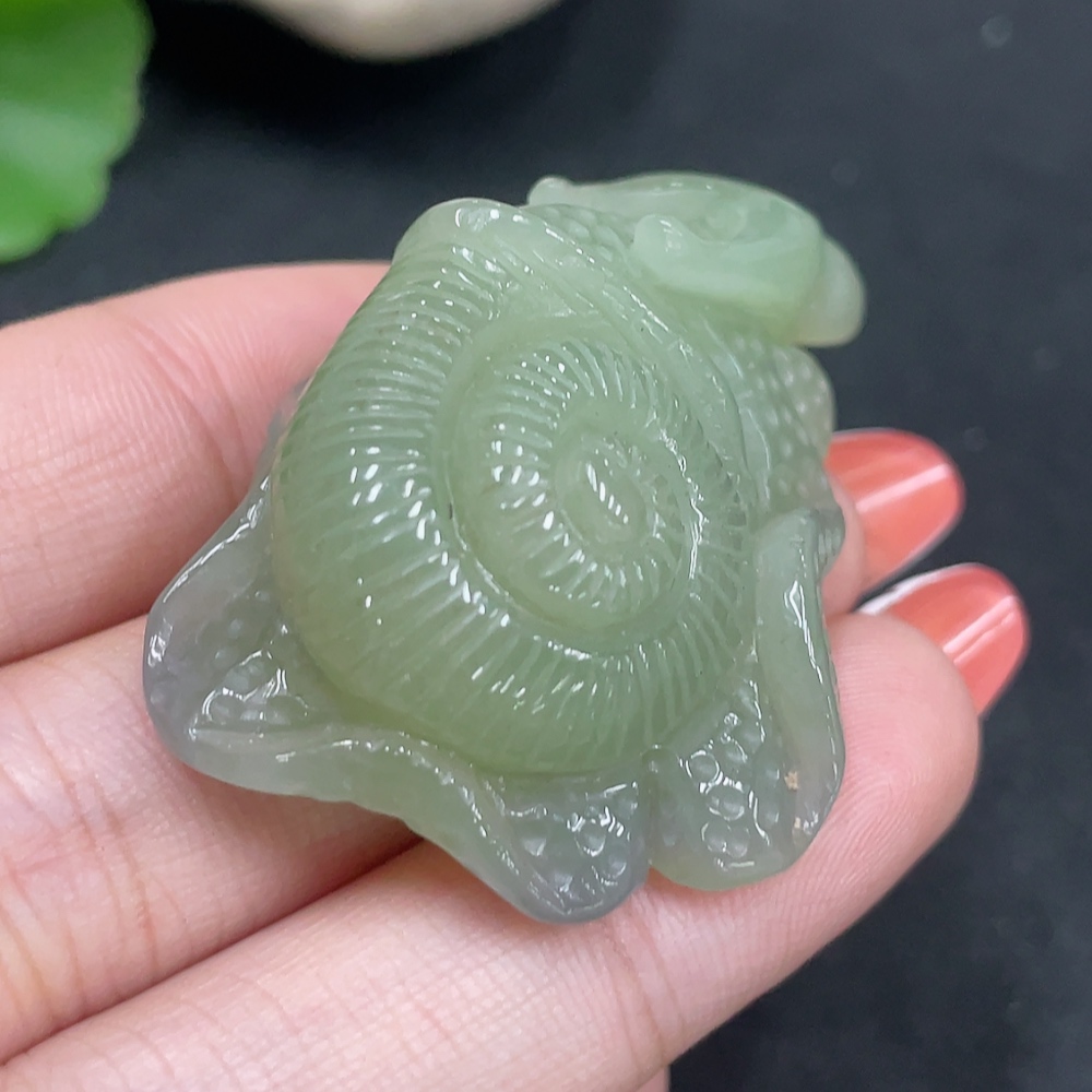 H34053203 Hetian Jade Pendant, Peaceful Life and Happy Work, Total Weight: about 25.2g