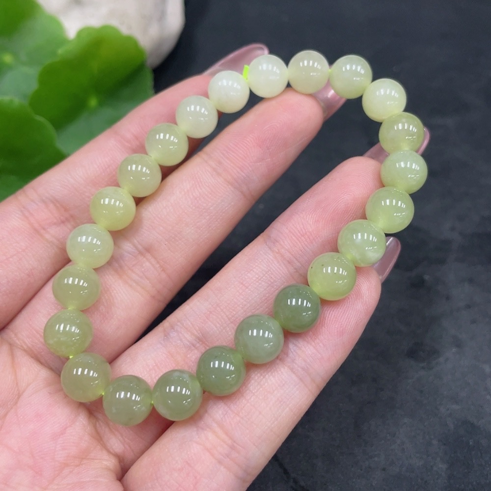 H33897886 Hetian Jade Bracelet Approx. 7.7mm Total Weight Approx. 17.7g