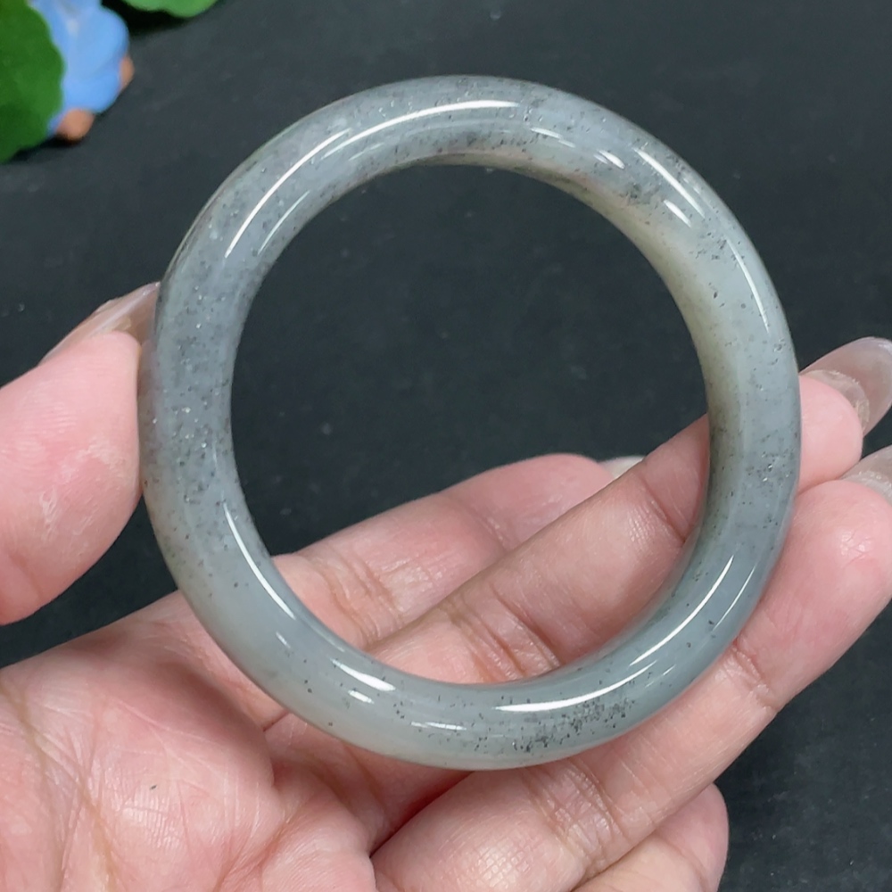 H30488613 Hetian Jade Round Bracelet Size 51.6 Total Weight Approx. 42.4g