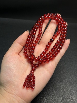 C32782674 Garnet Bead Strand Total Weight Approx. 64.31g Size 4.1-7.7mm