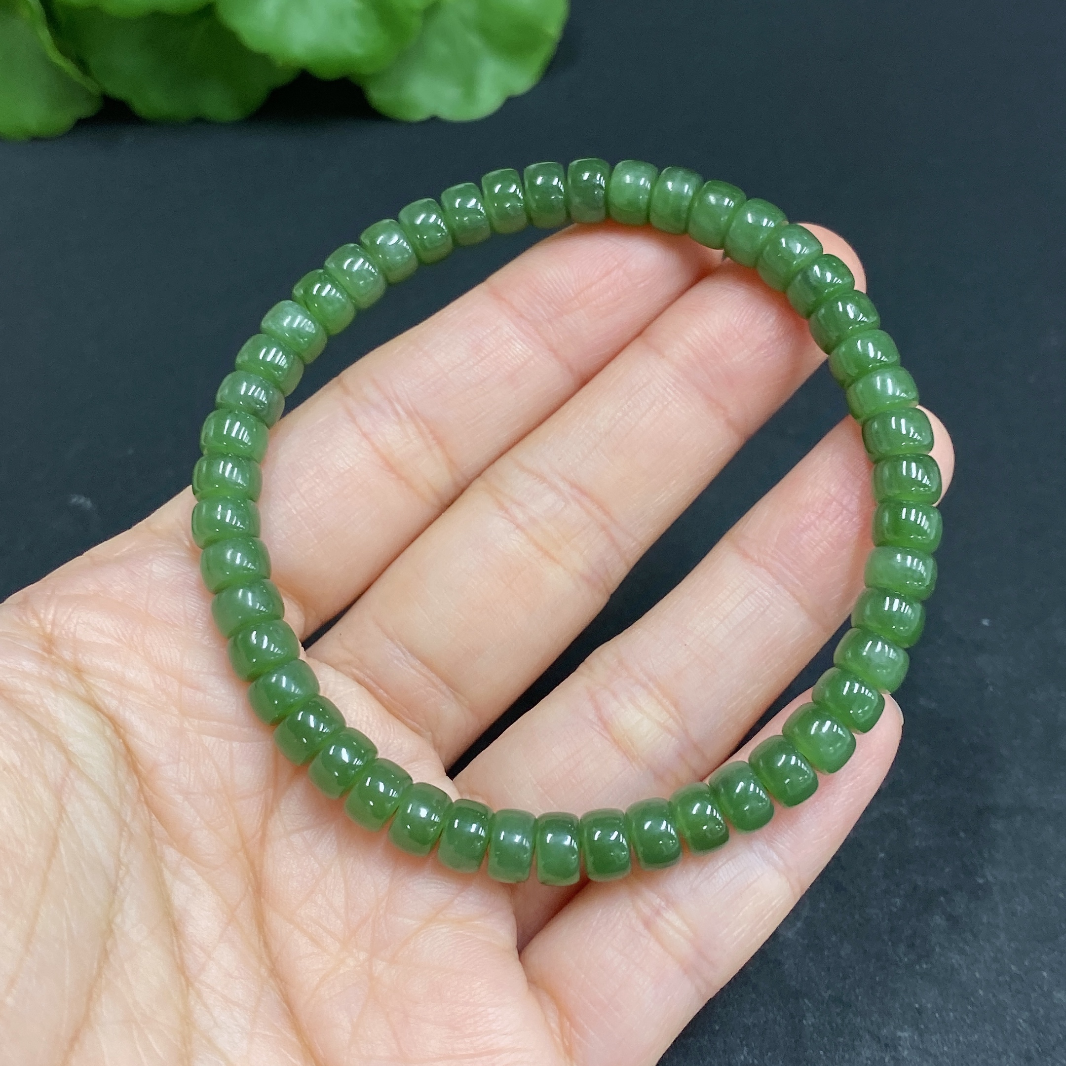 H33904105 Hetian Jade Bracelet, Approx. 5.8mm, Total Weight Approx. 13g