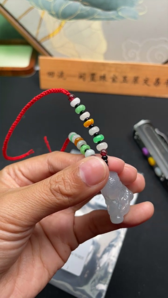 F35139571 Jadeite Baby Buddha Pendant Total Weight Approx. 11.18g With Non-Grade A Beads