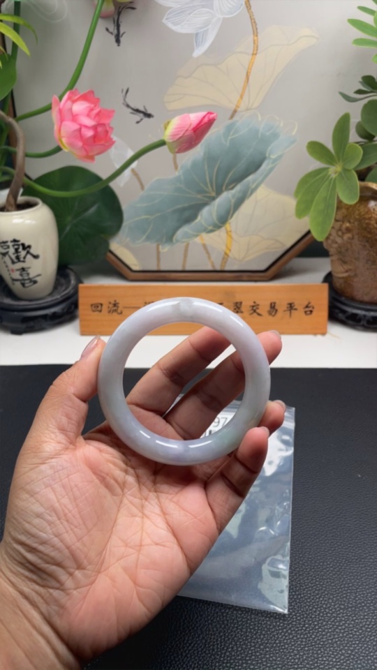 F34974491 Jadeite Round Bangle Size 57.5 Total Weight Approx. 79.17g