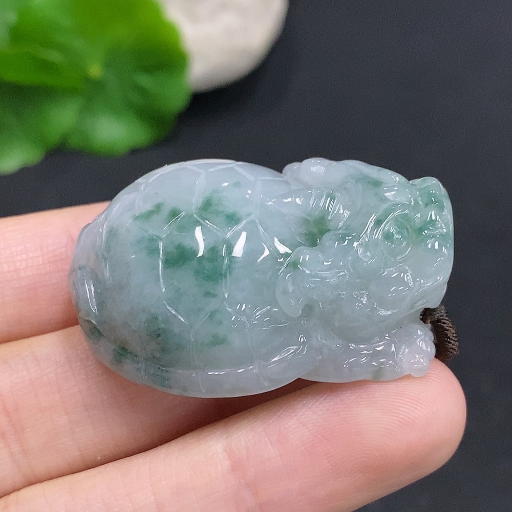 F33876480 JadeiteDragon Turtle Pendant Total Weight Approximately 33.8g