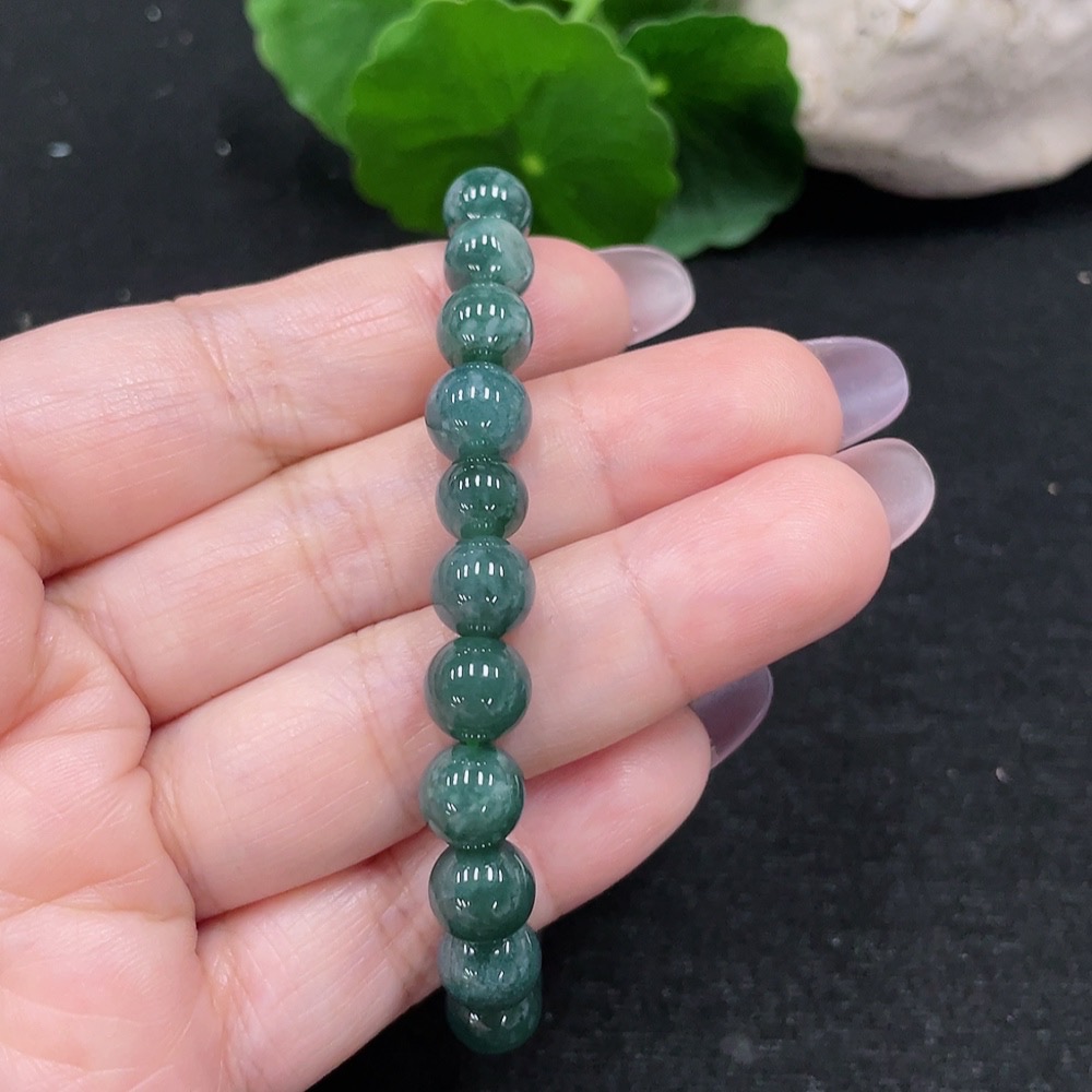 F34966372 Jadeite Bracelet Approx. 7.8mm Total Weight Approx. 19.1g
