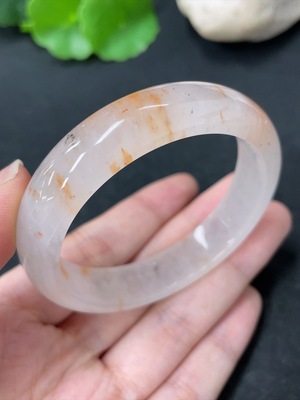 H41945357 非洲翠（独龙玉）正圈手镯  圈口52.2   货品总重约35.8g