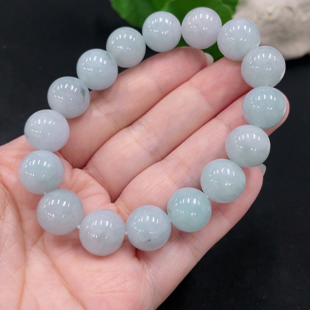 F31675392 JadeiteBead Bracelet, Approx. 12.3mm, Total Weight Approx. 51.6g