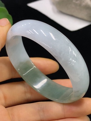 F35095250 Jadeite Round Bangle Size 58.1 Total Weight Approx. 46.08g