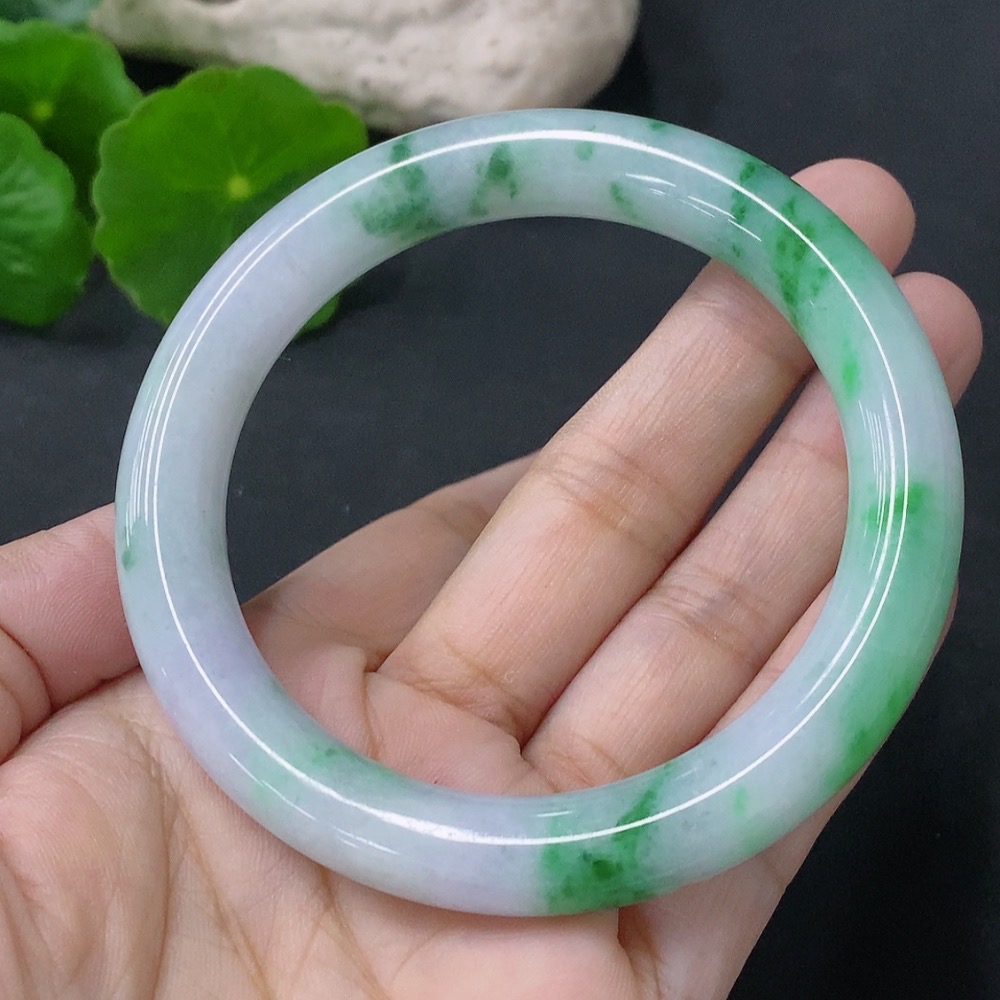 F33849668 Jadeite Round Bangle Size 54.8mm Total Weight Approx. 51g