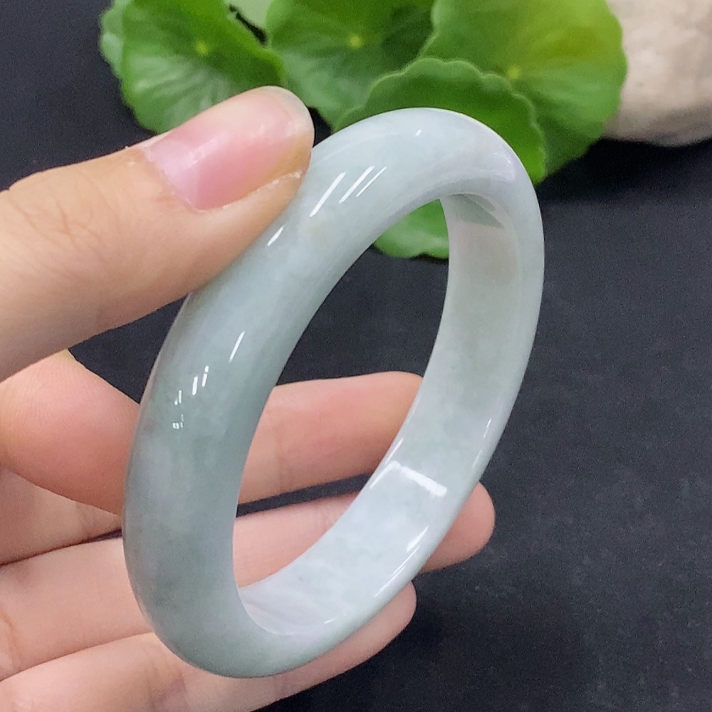 F34028782 Jadeite Round Bracelet 56.8 Size Total Weight Approx. 53.6g (including other mineral components)