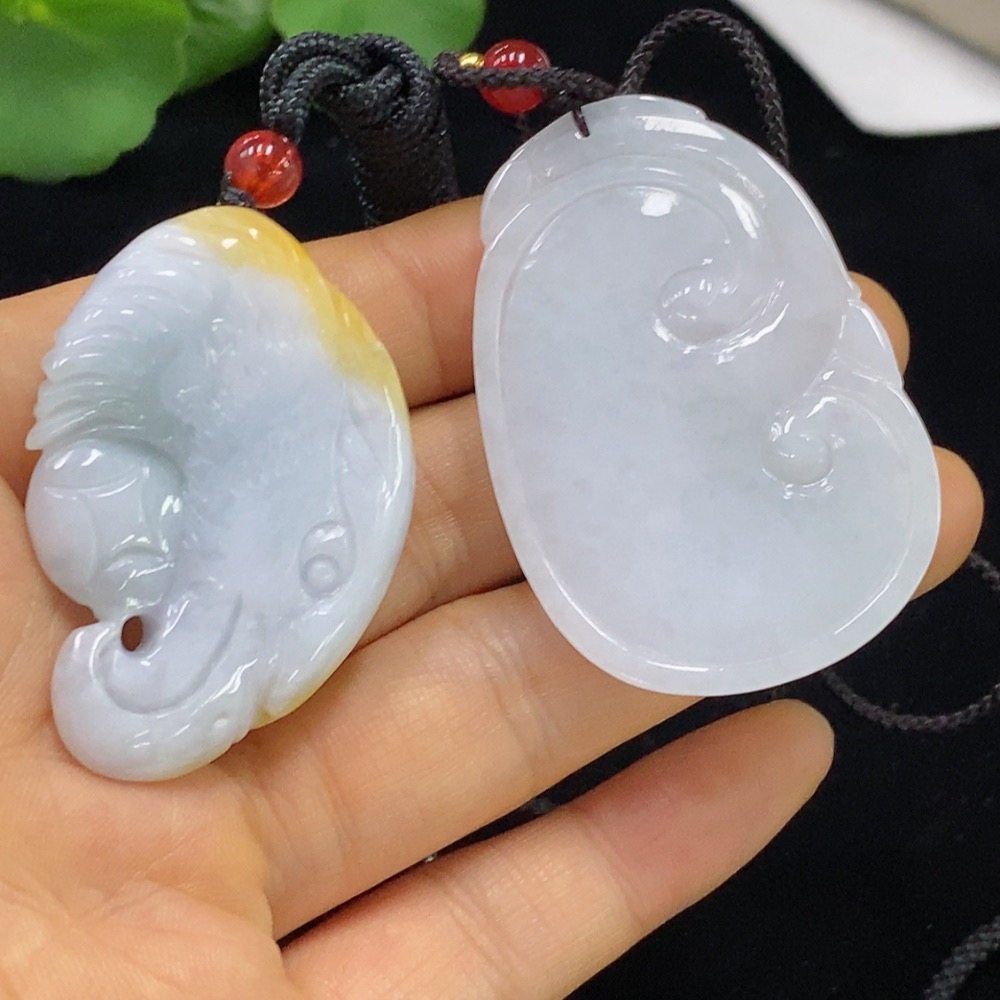 F34071819 Jadeite Pendants Sell as a Lot with Non-A Beads