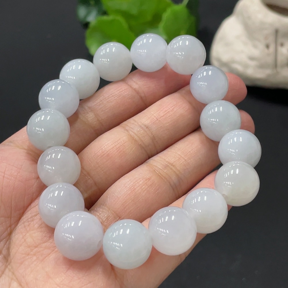 F30449621 Jadeite bead bracelet approx. 13.1mm with total weight about 62.1g