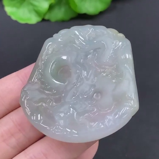 F22489826 JadeiteDragon Soaring the World Pendant