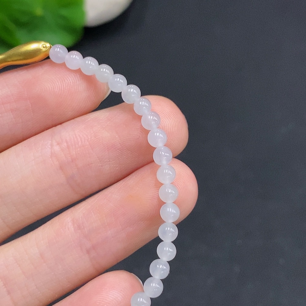 F31645931 Jadeite bracelet suspected to be gold-plated, total weight approx. 3.8g, size approx. 3.4mm