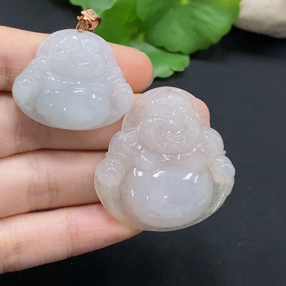 F33833426 JadeiteBuddha Pendant Non-Gold Inlaid