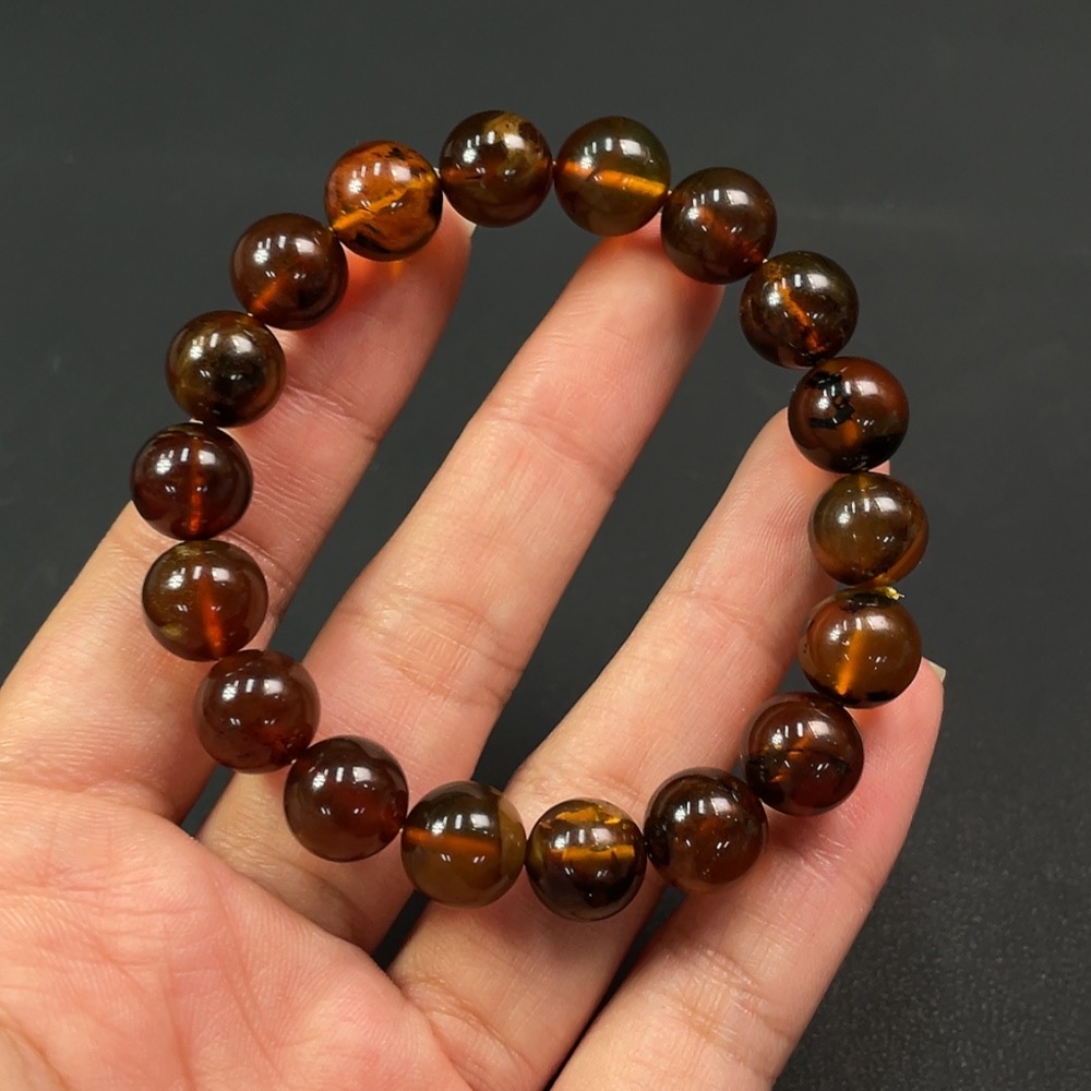 C22466968 Amber Beeswax Bracelet Approx.10.5mm Total Weight Approx.12.1g