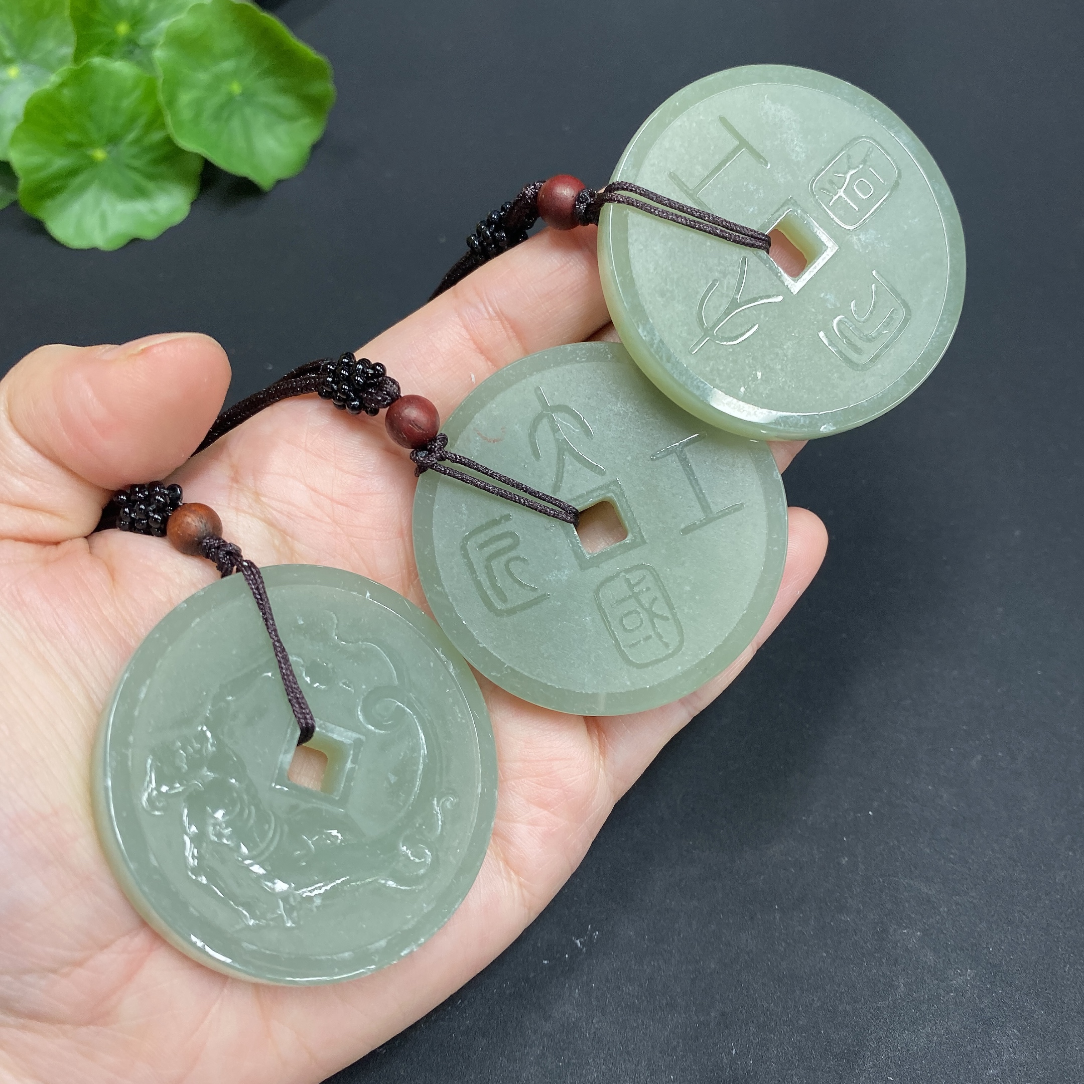 H24727015 Hetian Jade Pendant, Master Craftsman, Total Weight Approx. (with rope) 91.1g