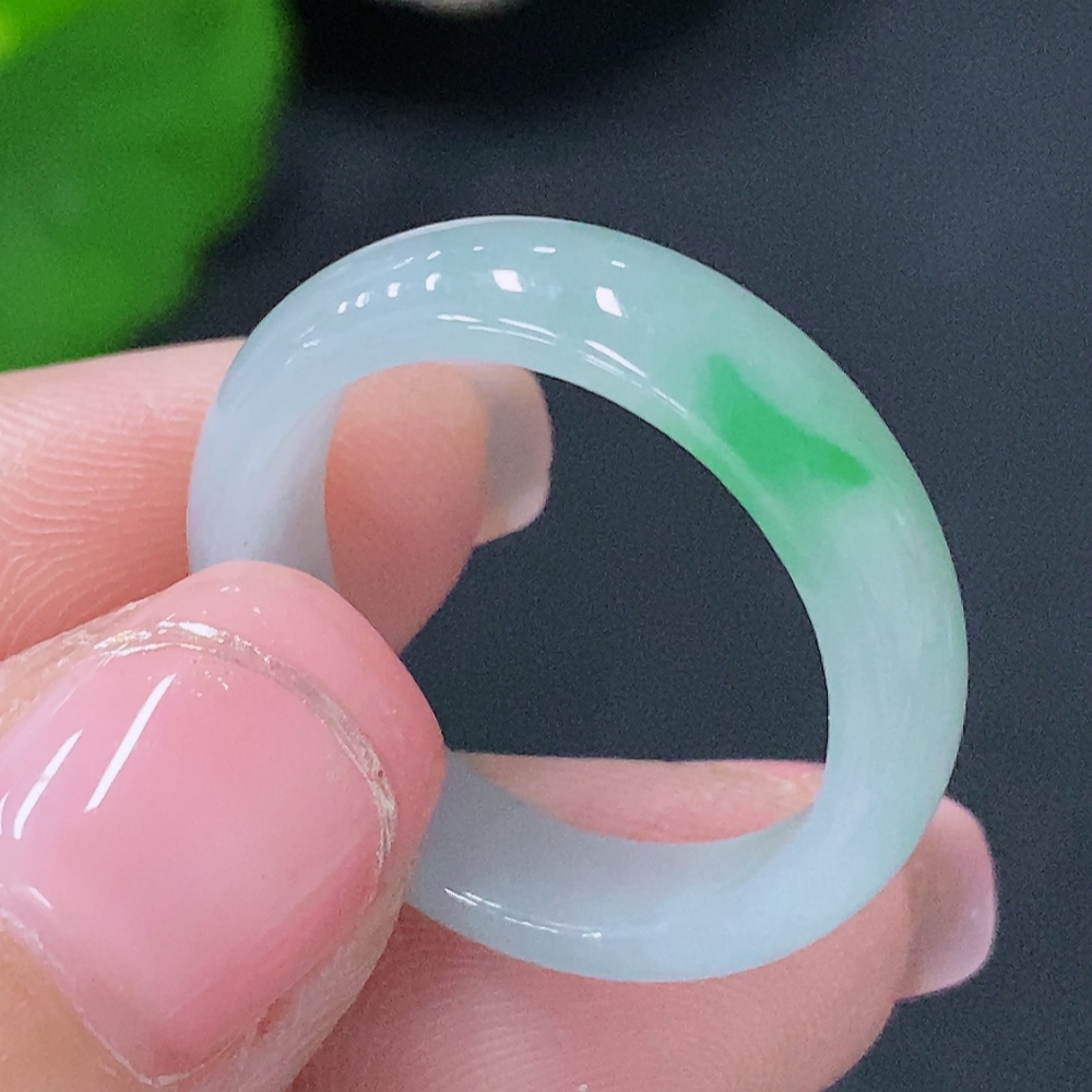 F29320358 Jadeite Ring Size 17 Total Weight Approx. 2.77g