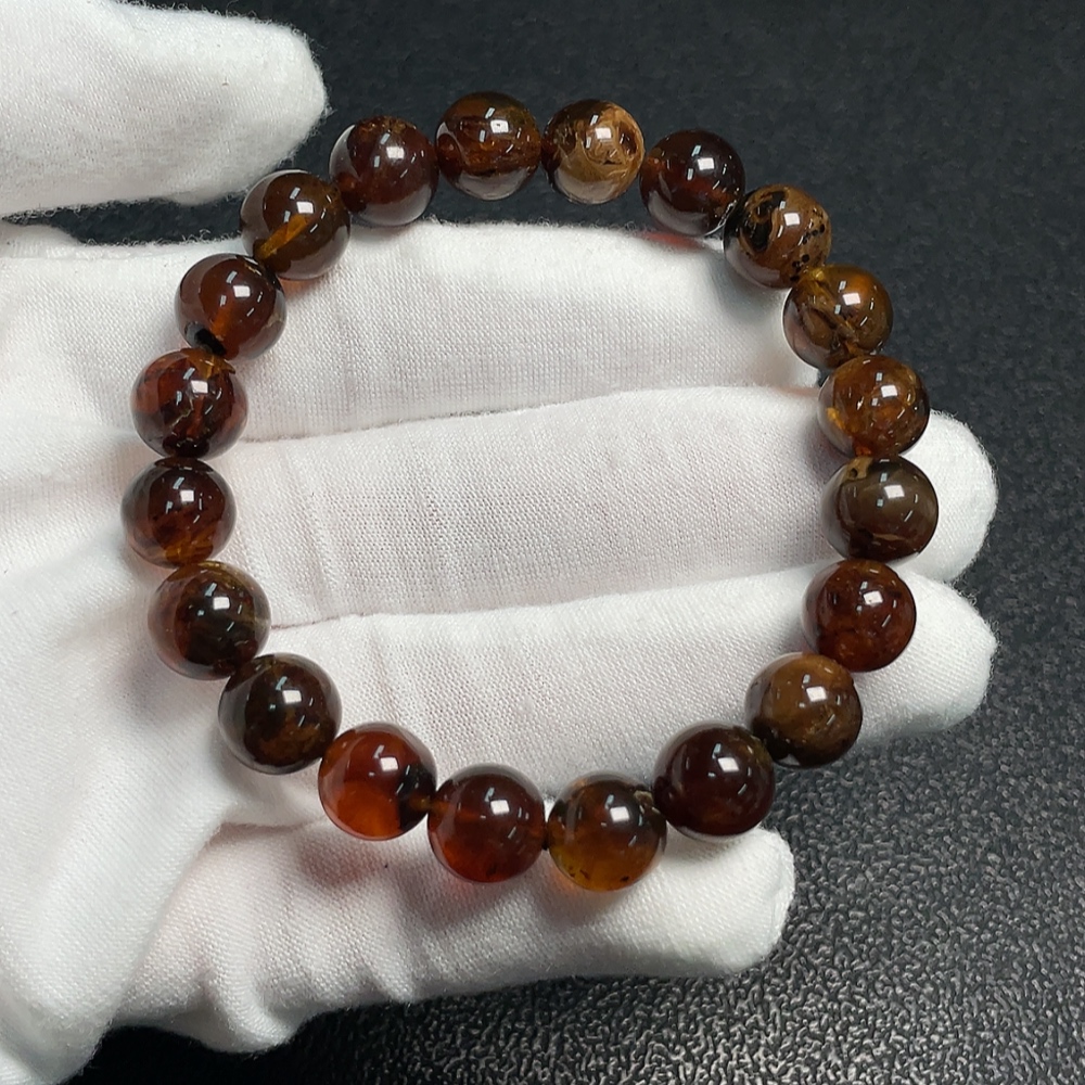 C35183051 Amber Beeswax Bracelet Total Weight Approx. 9.97g Size About 9.7mm