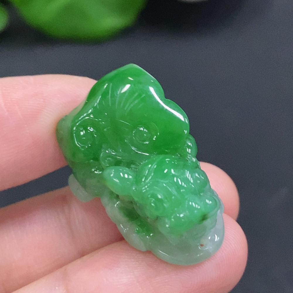 F33906168 Jadeite Pixiu Pendant Total Weight Approx. 9.5g