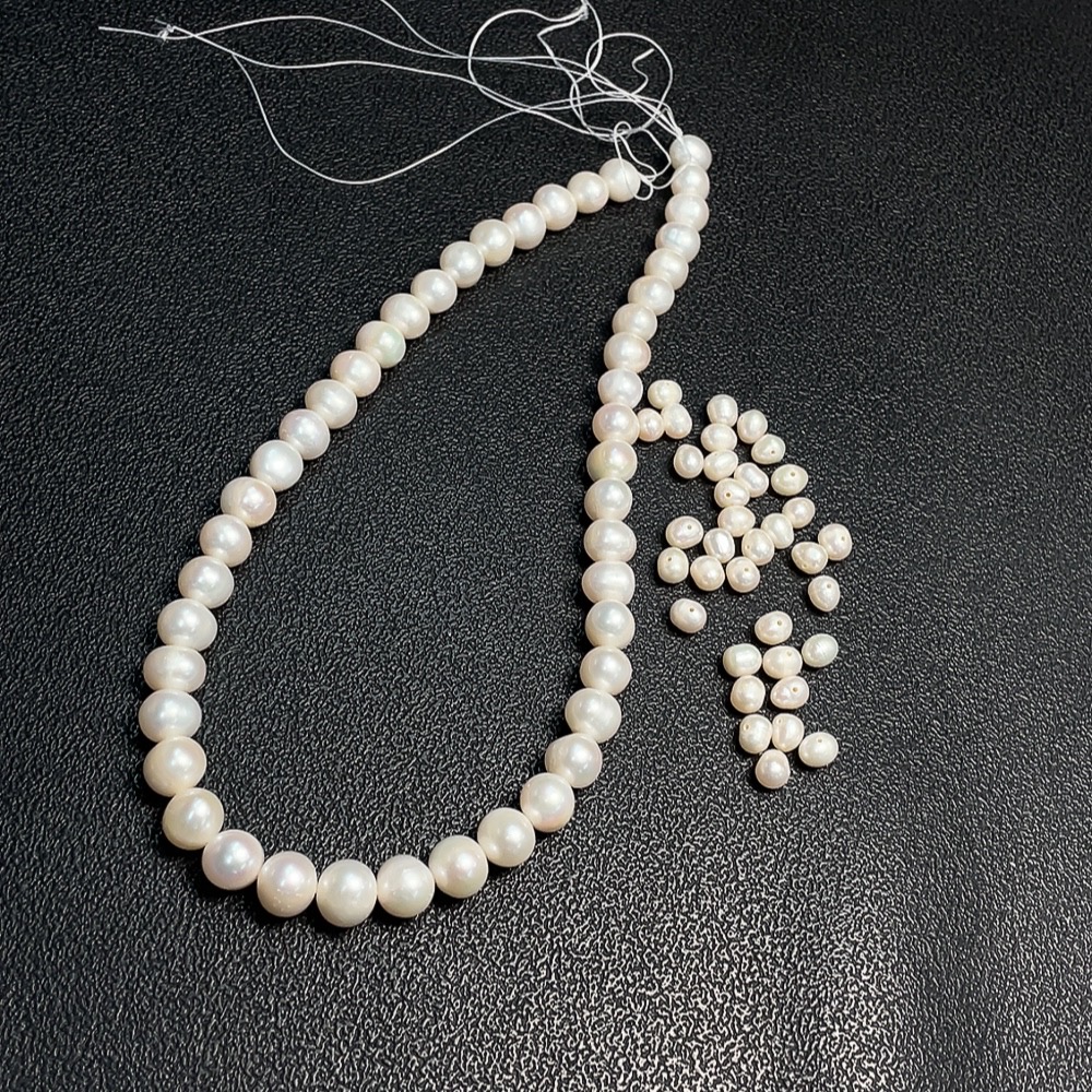 C33870937 Pearl bead necklace + loose beads, total weight approx. 59.17g, lot of 10+ pieces