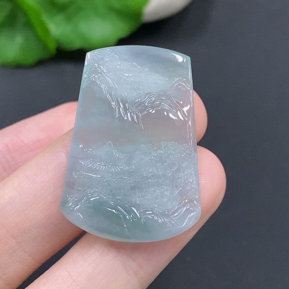 F22491155 Jadeite Landscape Pendant Total Weight 7.949g