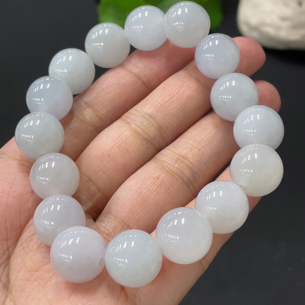 F30449621 Jadeite bead bracelet approx. 13.1mm with total weight about 62.1g