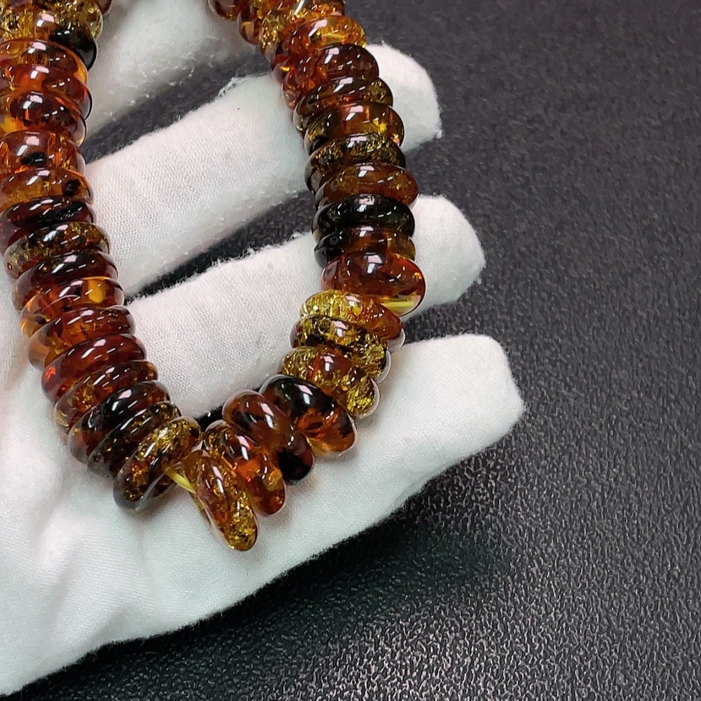 C34039583 Amber and Beeswax Bracelet, Total Weight Approx. 29.73g, Size About 14.7mm