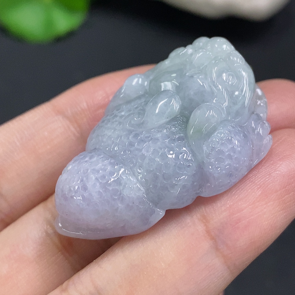 F26036233 Jadeite Three-legged Golden Toad Pendant Non-gold Inlaid Total Weight About 21g