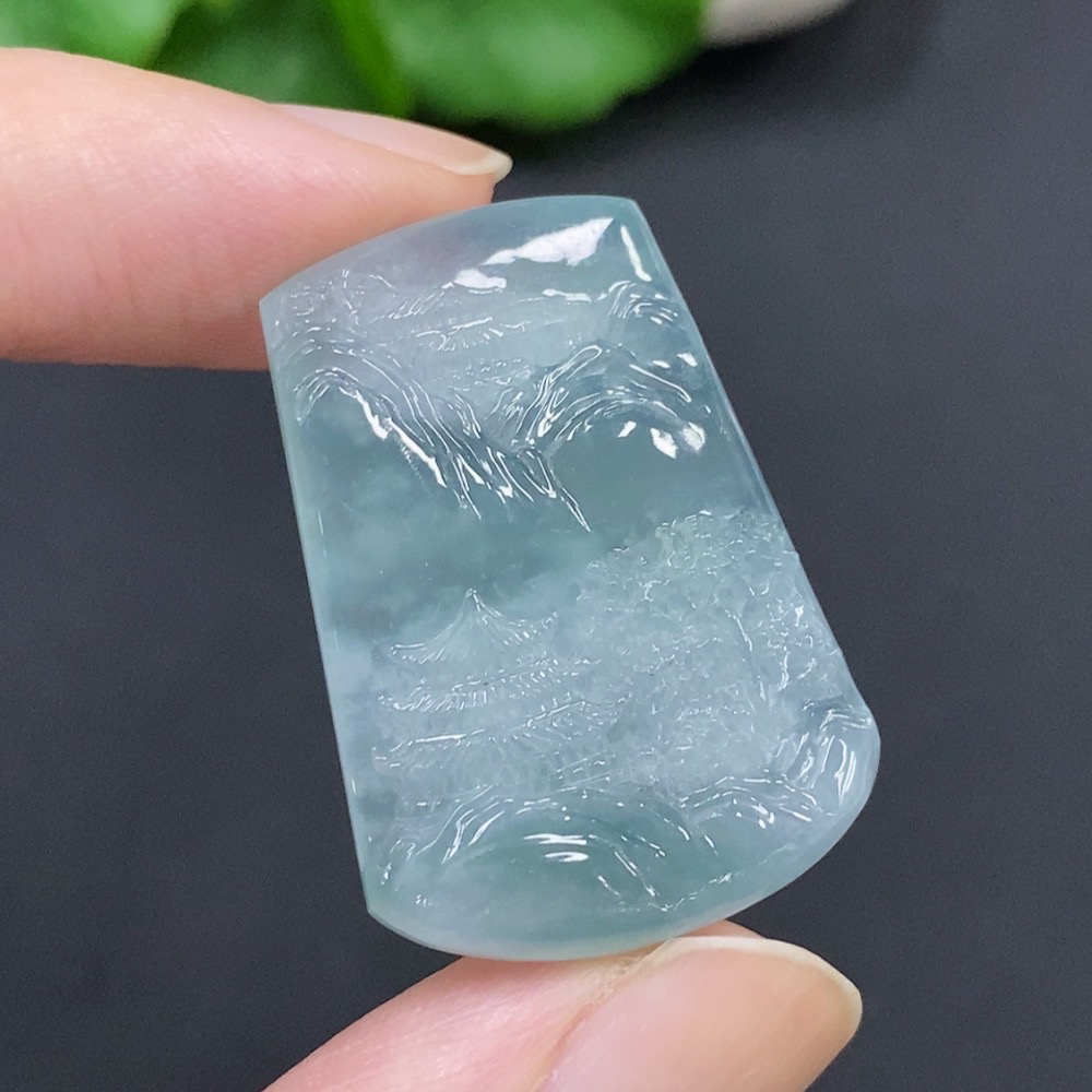 F22491155 Jadeite Landscape Pendant Total Weight 7.949g