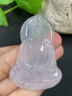F46597676 翡翠观音挂件 货品总重约12.55g