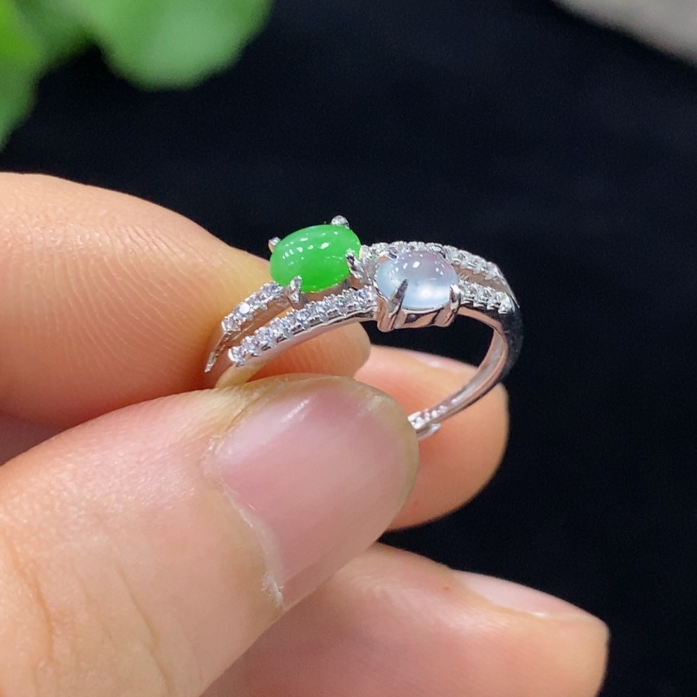 F30501900 JadeiteInlay Non-Gold Adjustable Total Weight Approx.1.84g