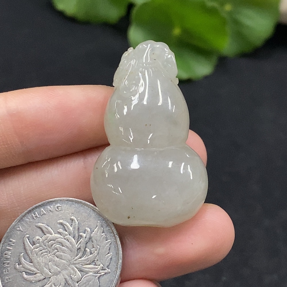 F34029031 Jadeite Gourd Pendant Total Weight Approx. 18.48g