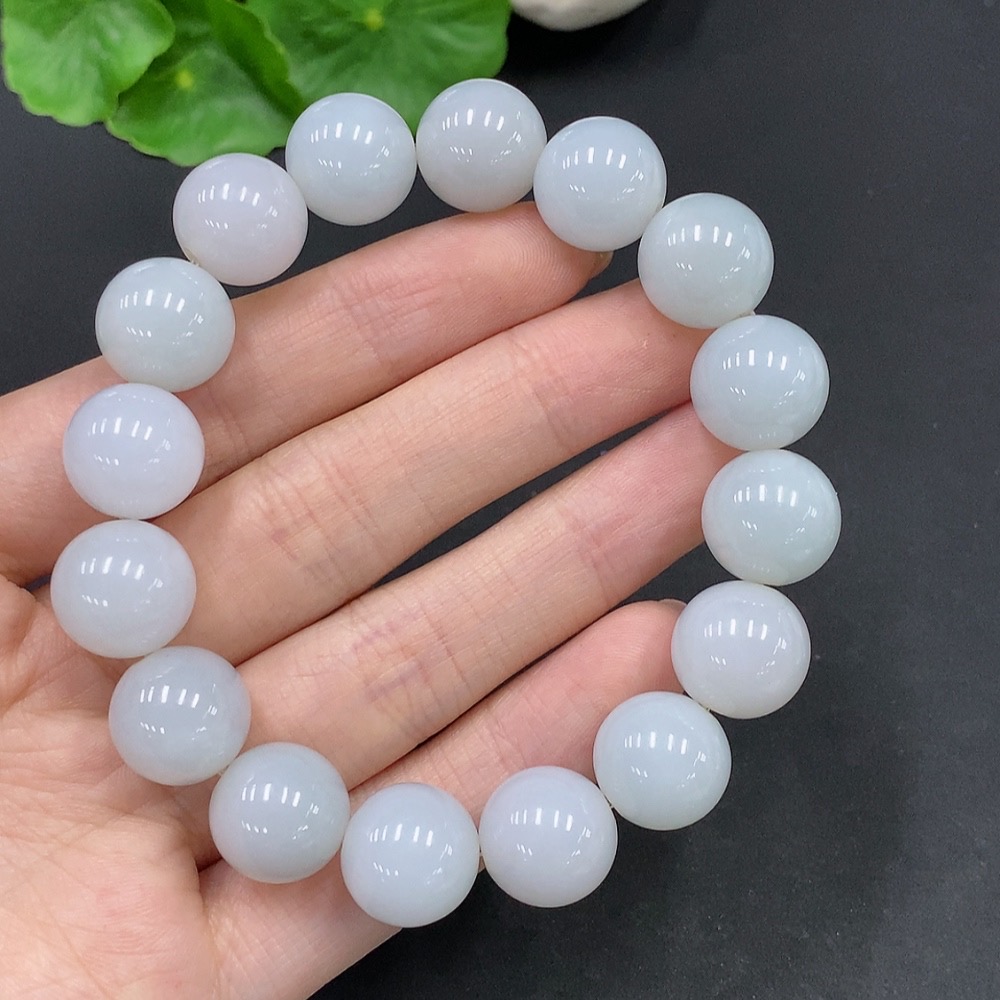 F28218795 Jadeite Bead Bracelet Approx.13.2mm Total Weight Approx.66.4g
