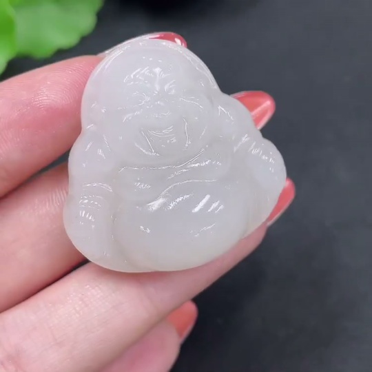 H34027052 Hetian Jade Pendant Buddha Total Weight About 19.6g