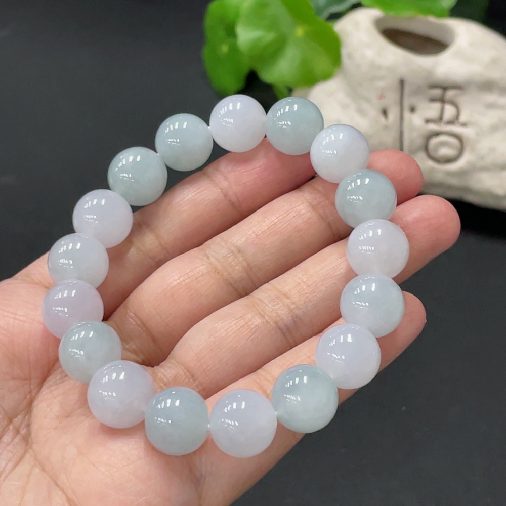 F34018823 Jadeite Bracelet Bead Size Approx. 11.5mm Total Weight Approx. 48.8g