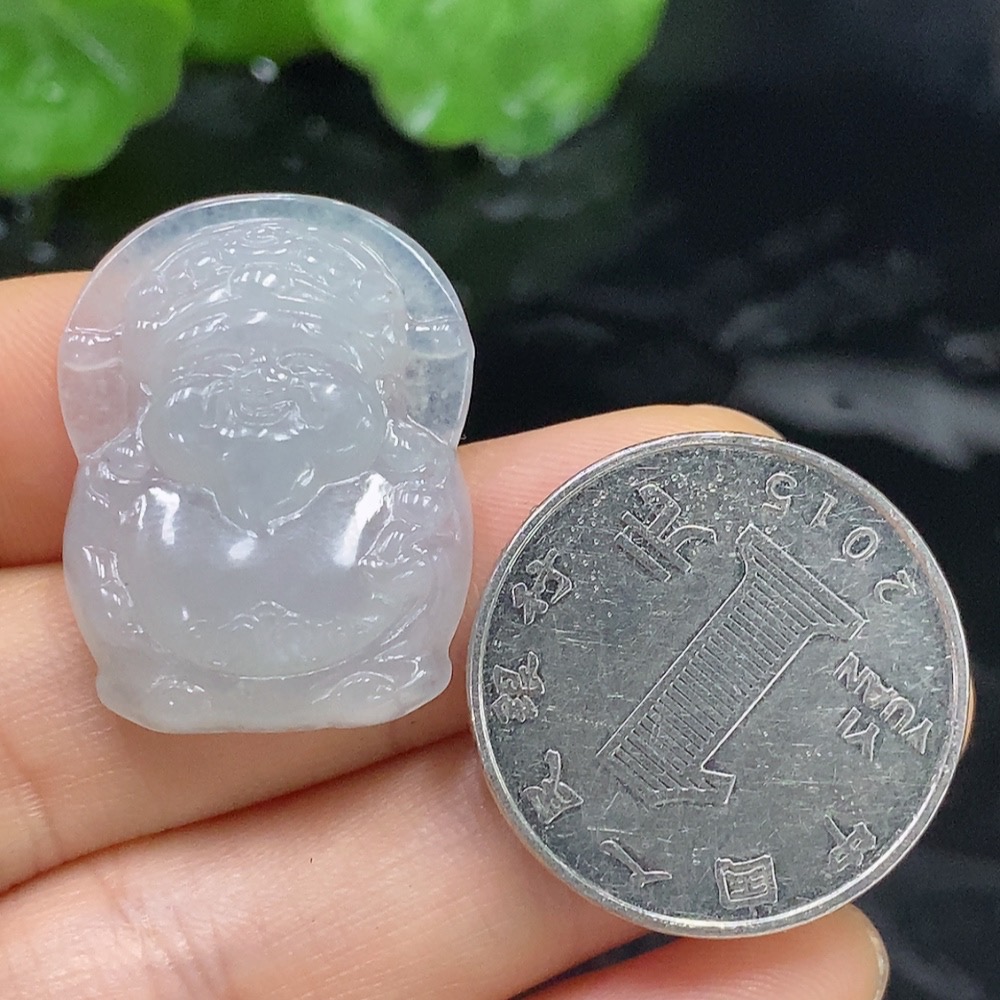 F26971040 Jadeite God of Wealth Pendant, Total Weight Approx. 5.65g