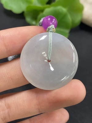 F46599708 翡翠平安扣挂件 货品总重约13.7g