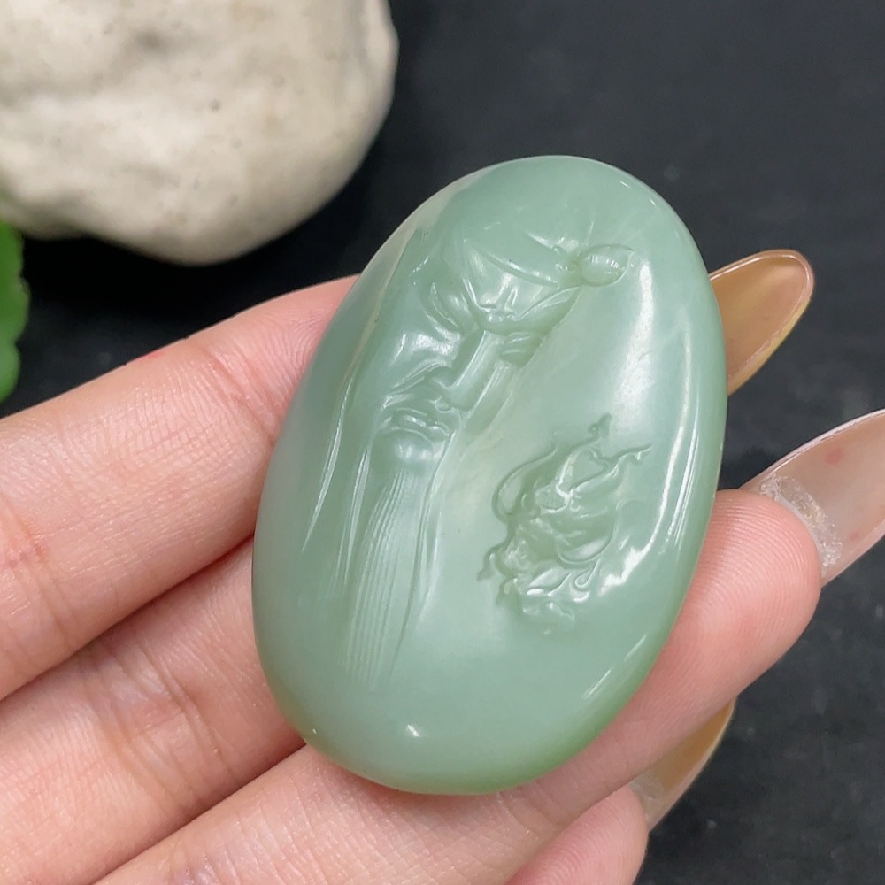 H32726180 Hetian Jade Pendant Guan Gong Total Weight About 30g