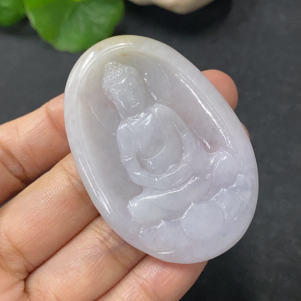 F33887929 Jadeite Pendant Buddha Plaque Total Weight Approx. 17.98g