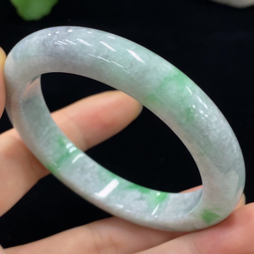 F30480046 Jadeite Round Bracelet Size 53.8 Total Weight Approx. 50.42g