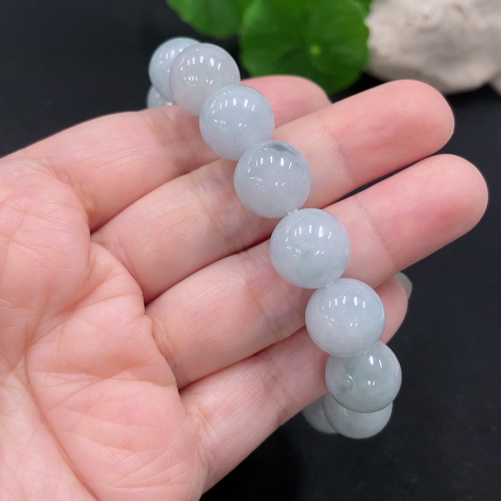 F31675392 JadeiteBead Bracelet, Approx. 12.3mm, Total Weight Approx. 51.6g