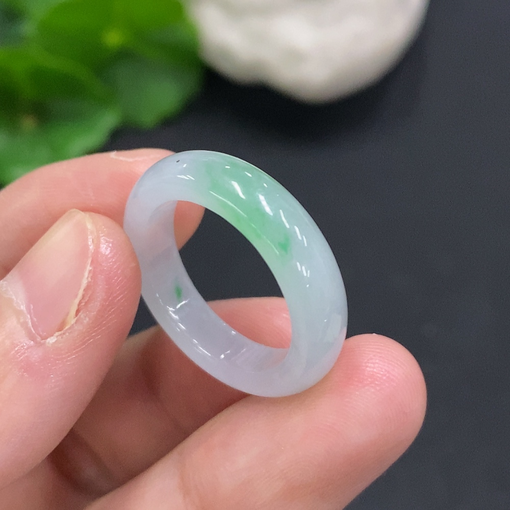 F34050379 Jadeite Ring Size 18 Total Weight Approx. 3.6g