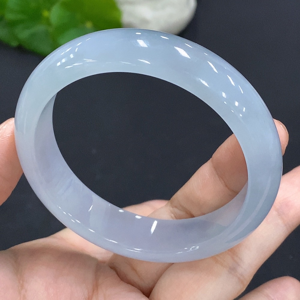 F28231836 Jadeite Round Bangle Size 54.6 Total Weight Approx. 54.3g