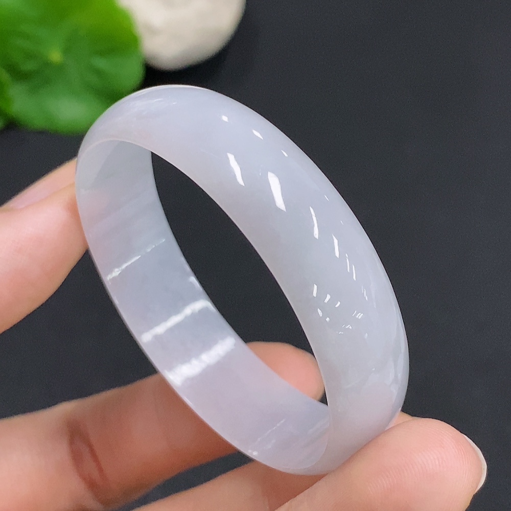 F33877316 Jadeite Round Bangle Size 46.3 Total Weight Approx. 15.5g