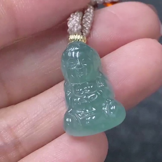 F34997977 Jadeite Pendant Baby Buddha
